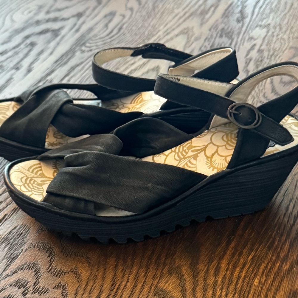 Fly London 'Yakin' Wedge Sandals